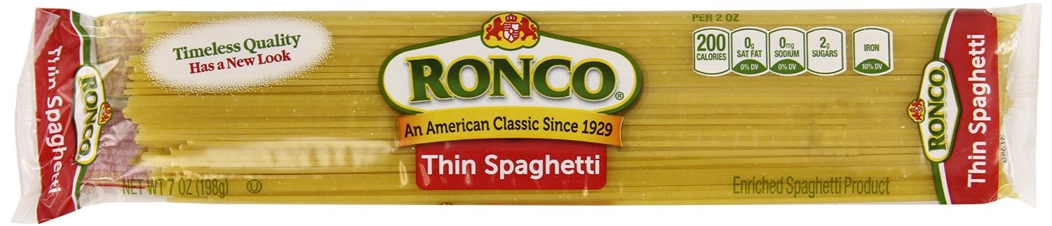 slide 1 of 1, Ronco Thin Spaghetti, 7 oz