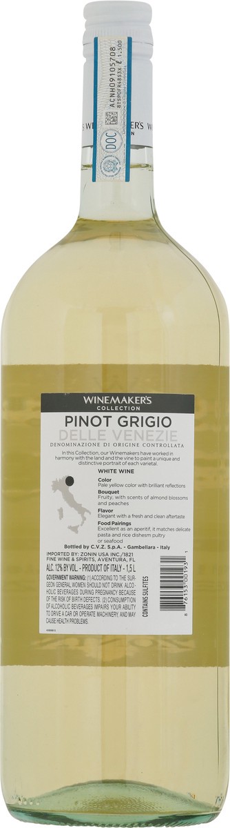 slide 5 of 9, Zonin Winemakers Collection Pinot Grigio 1.5 l, 1.5 liter