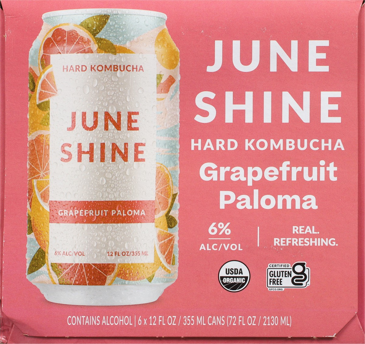 slide 11 of 13, JuneShine Grapefruit Paloma 6Pk Cans, 6 ct