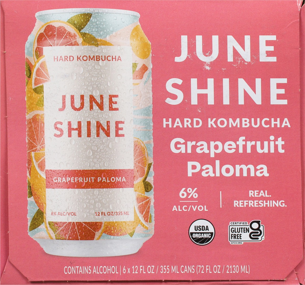 slide 4 of 13, JuneShine Grapefruit Paloma 6Pk Cans, 6 ct