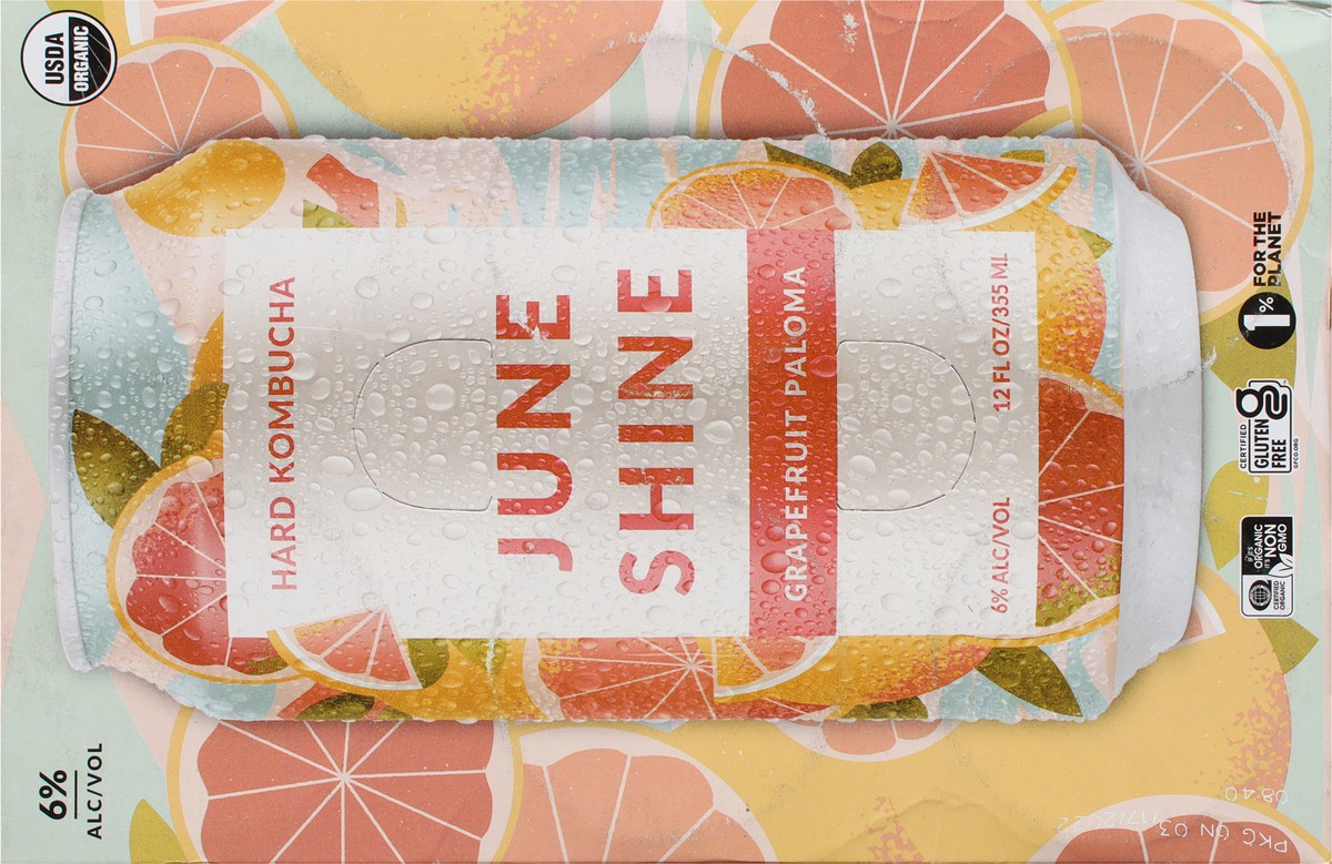 slide 3 of 13, JuneShine Grapefruit Paloma 6Pk Cans, 6 ct