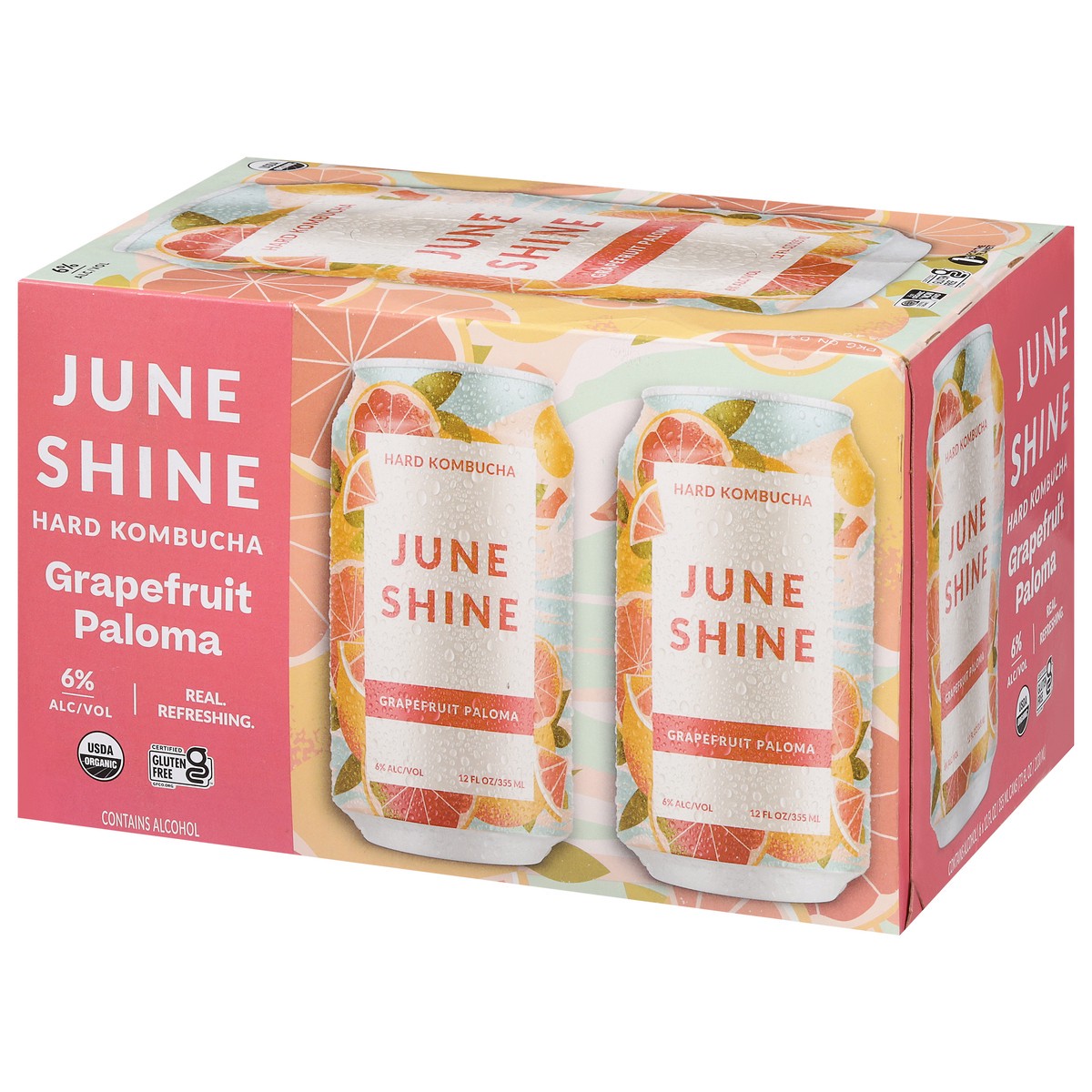 slide 12 of 13, JuneShine Grapefruit Paloma 6Pk Cans, 6 ct