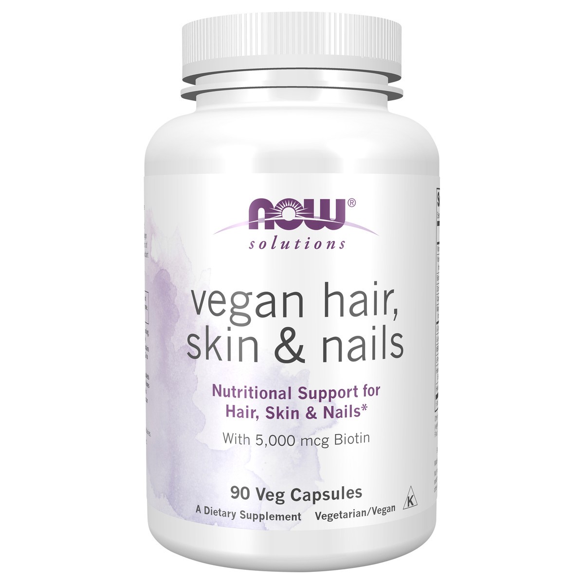 slide 1 of 5, NOW Hair, Skin & Nails, Vegan - 90 Veg Capsules, 90 ct