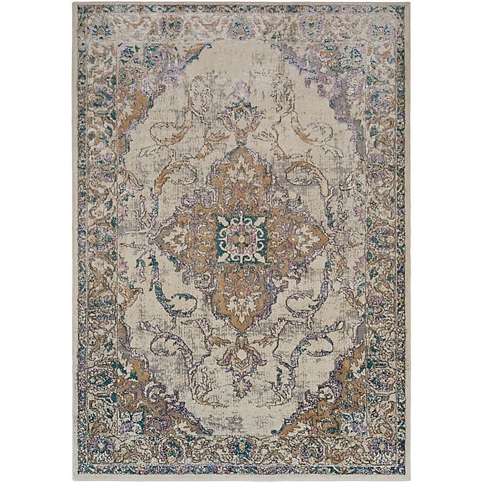 slide 1 of 1, Surya Milamma Floral Medallion 2-Footx Accent Rug - Khaki, 3 ft