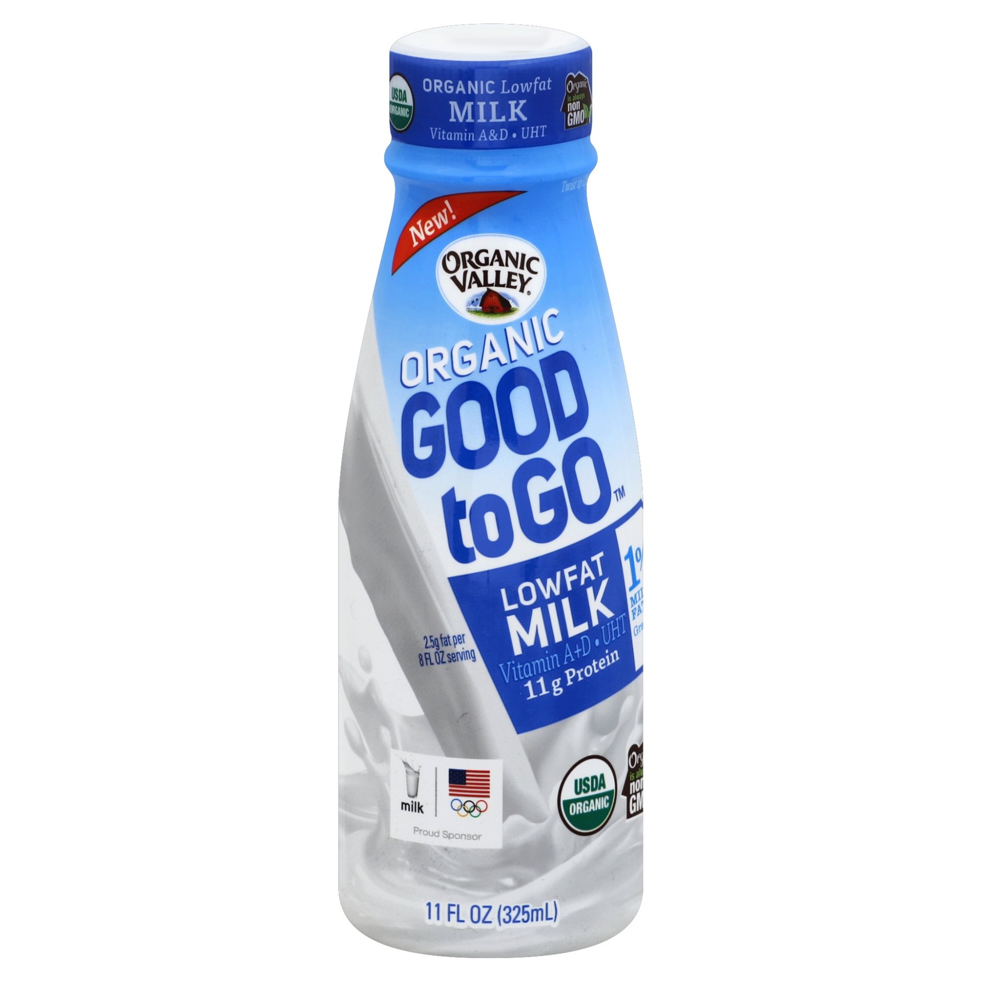 slide 1 of 3, Organic Valley Good to Go Organic Low Fat Milk, 11 fl oz