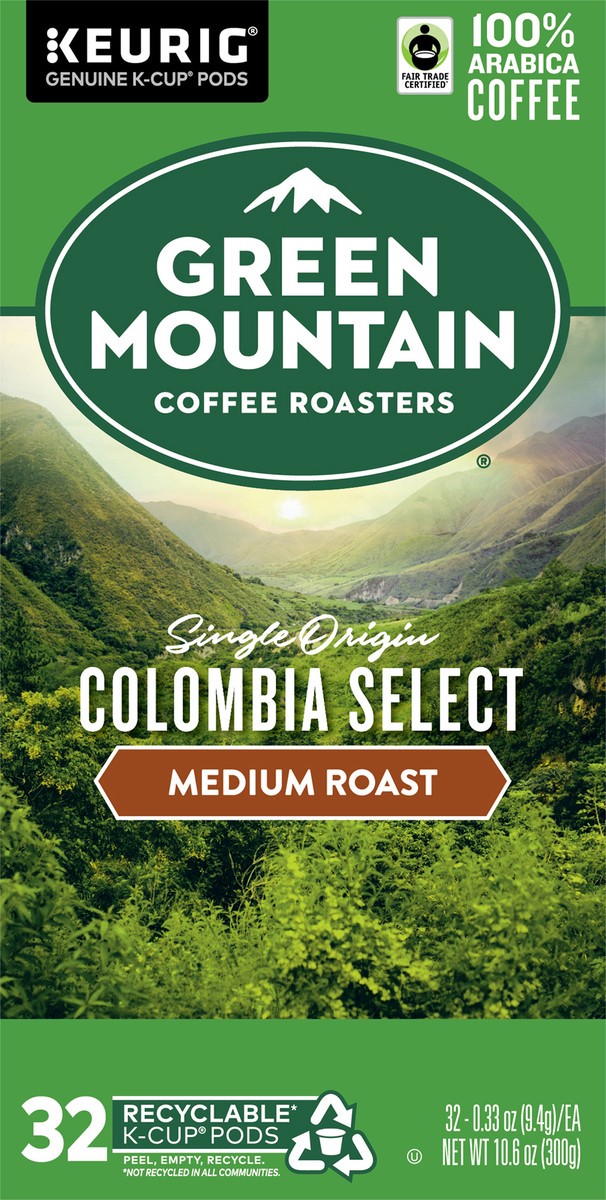 slide 4 of 8, Green Mountain Coffee Roasters Colombia Select Coffee, Keurig Single-Serve K-Cup pods, Medium Roast, 32 Count, 32 ct