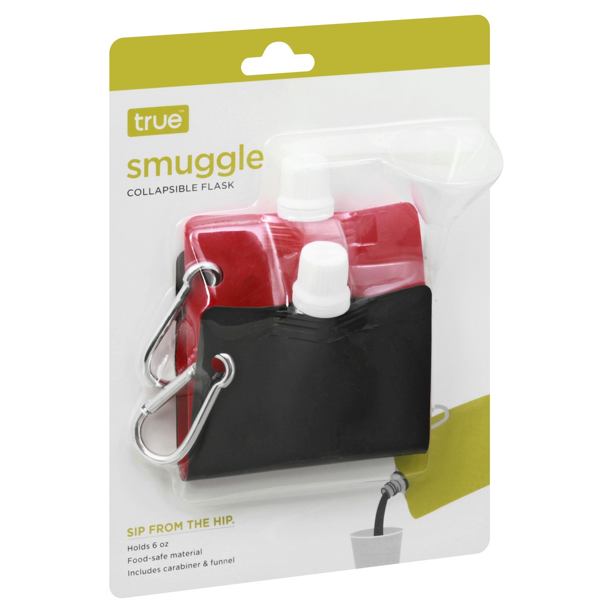 slide 7 of 9, True Smuggle Collapsible Flasks, 6 Ounce, Pack of 2, 2 ct