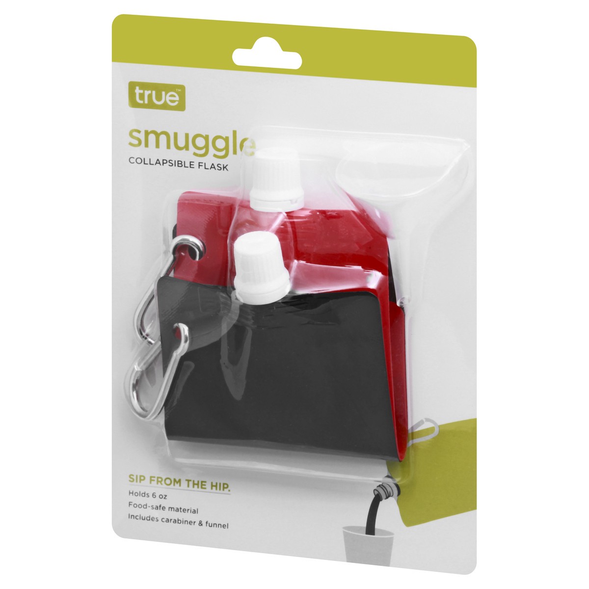 slide 3 of 9, True Smuggle Collapsible Flasks, 6 Ounce, Pack of 2, 2 ct