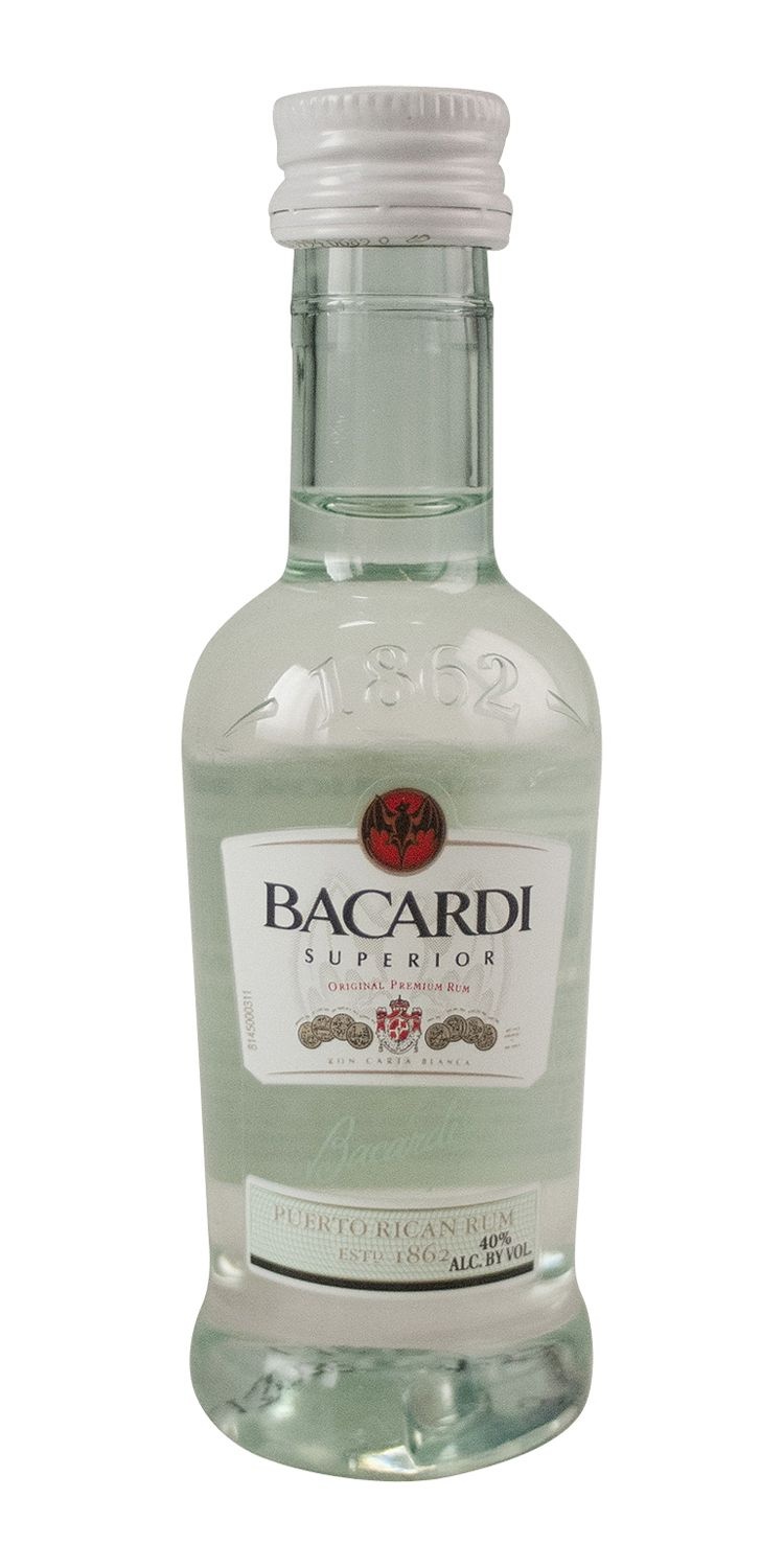 slide 1 of 1, Bacardi Superior Light Rum, 50 ml