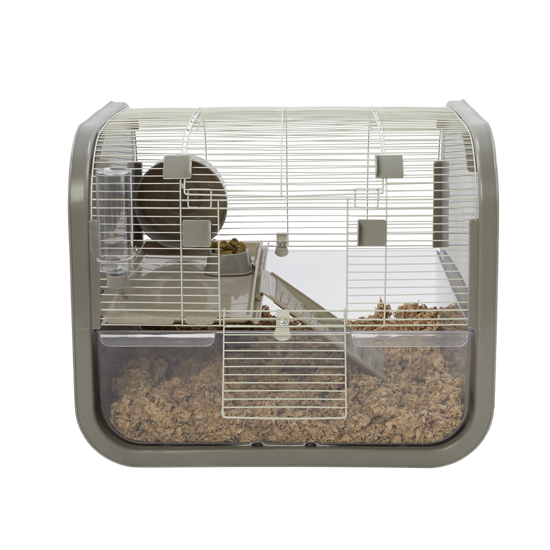 slide 1 of 1, Full Cheeks Hamster Starter Kit - Includes Cage, Food, Bedding, Wheel, Ramp, Shelf, & Bowls, 1 ct