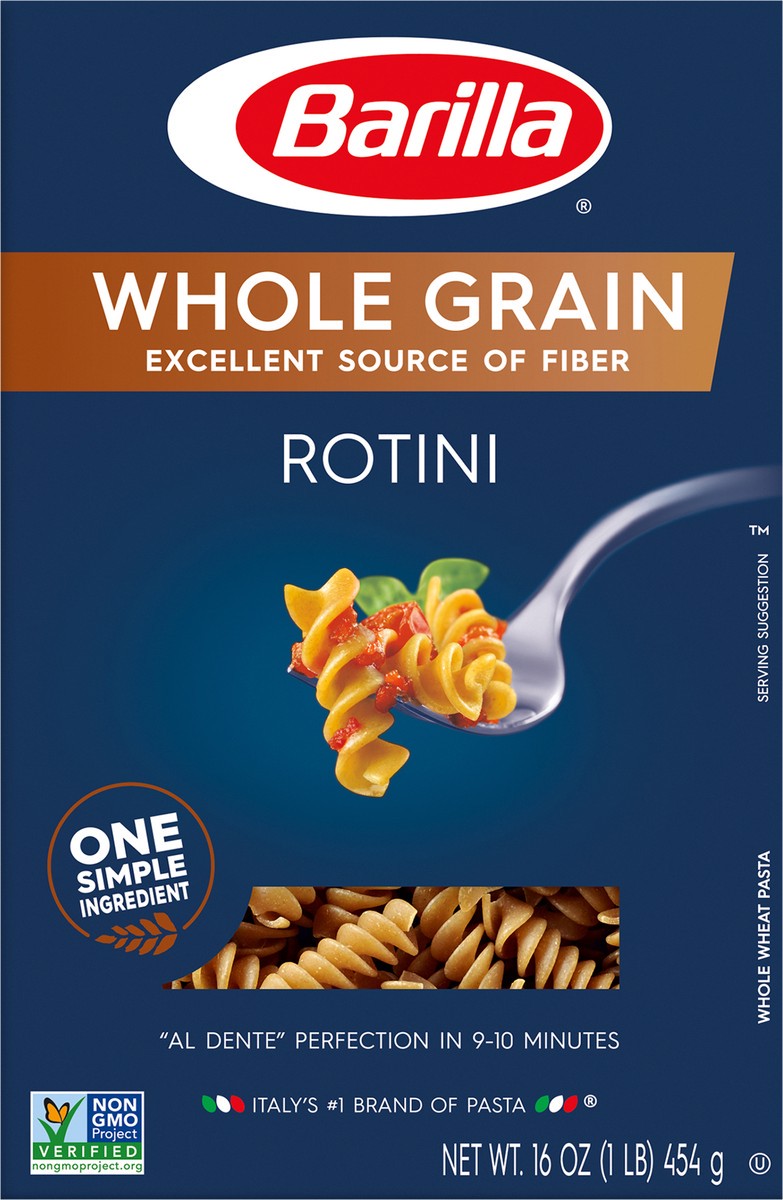 slide 6 of 9, Barilla Whole Grain Rotini Pasta, 13.25 oz