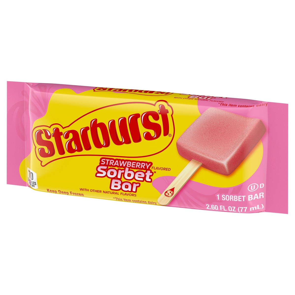 slide 9 of 9, Starburst Frozen Sorbet Bar 2.6oz 77 g, 2.6 fl oz