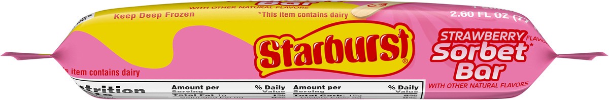 slide 2 of 9, Starburst Frozen Sorbet Bar 2.6oz 77 g, 2.6 fl oz