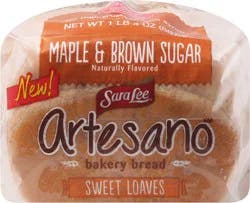 Sara Lee Artesano Maple & Brown Sugar Bakery Bread 20 oz