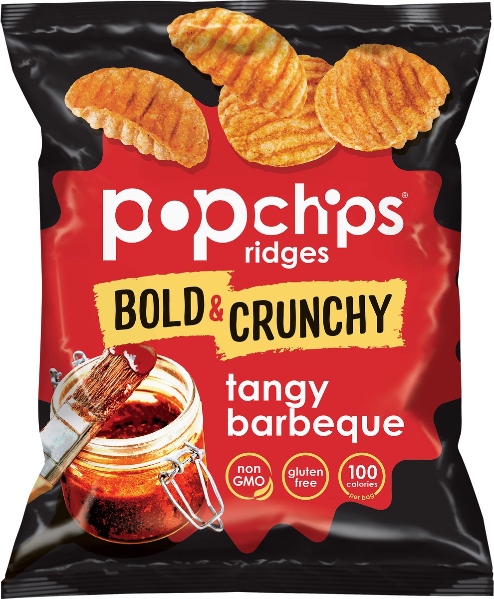 slide 3 of 3, popchips Tangy Barbeque Ridges 1 ea, 1 ea
