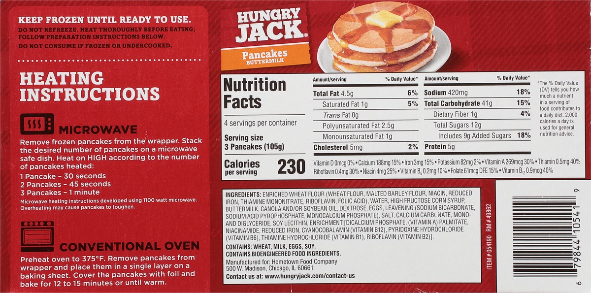 slide 8 of 9, Hungry Jack Buttermilk Pancakes 14.8 oz, 14.8 oz