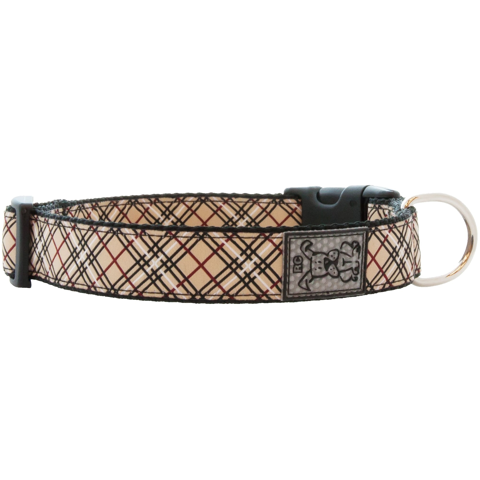 slide 1 of 1, RC Cola Pet Products Tan Tartan Dog Collar, MED