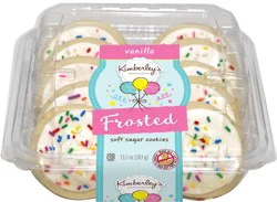 Kimberleys Birthday Cake Frosted Sugar Cookies 10 Pk 13.5 Oz