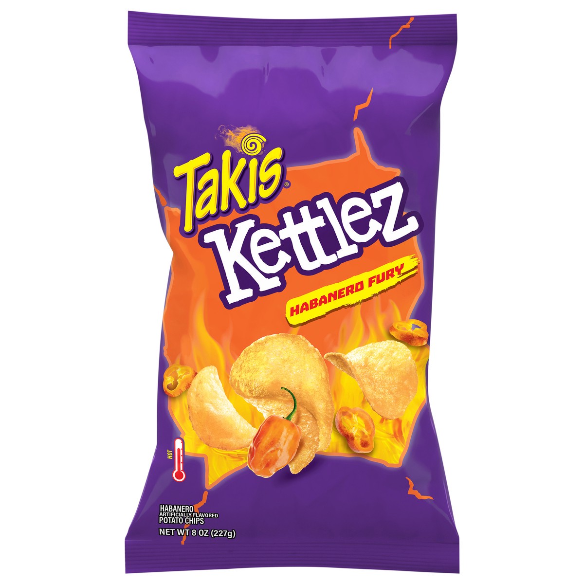 slide 1 of 5, Takis Kettlez Hot Habanero Fury Potato Chips 8 oz, 8 oz
