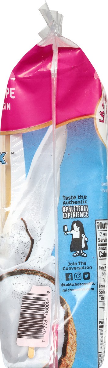 slide 5 of 9, La Michoacana CoolStix Frozen Dairy Coconut & Rum Raisin Ice Pops Mini 12 ea, 2.5 oz
