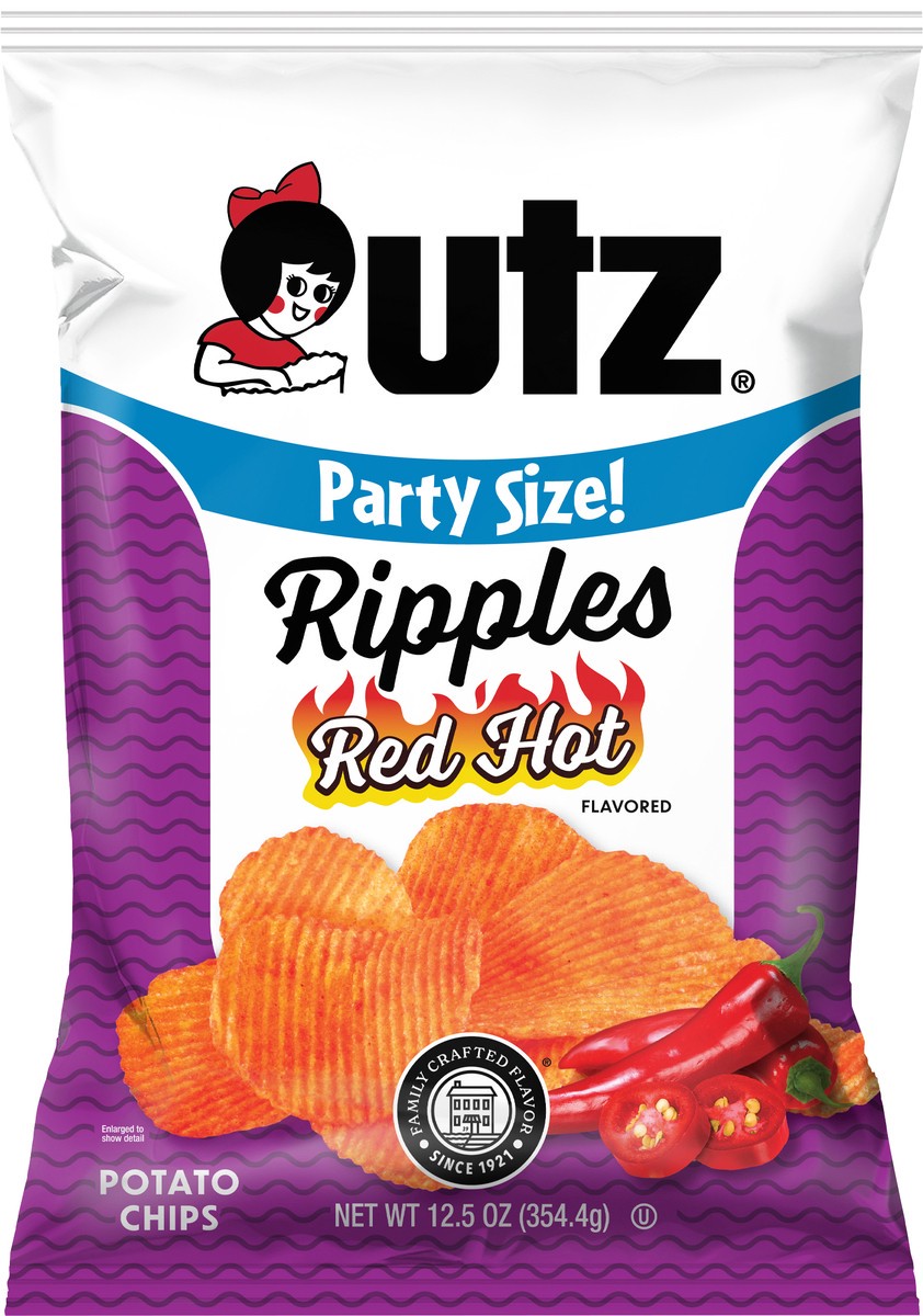 slide 5 of 7, Utz Utz Ripples Red Hot Potato Chips - 12.5 oz, 12.5 oz