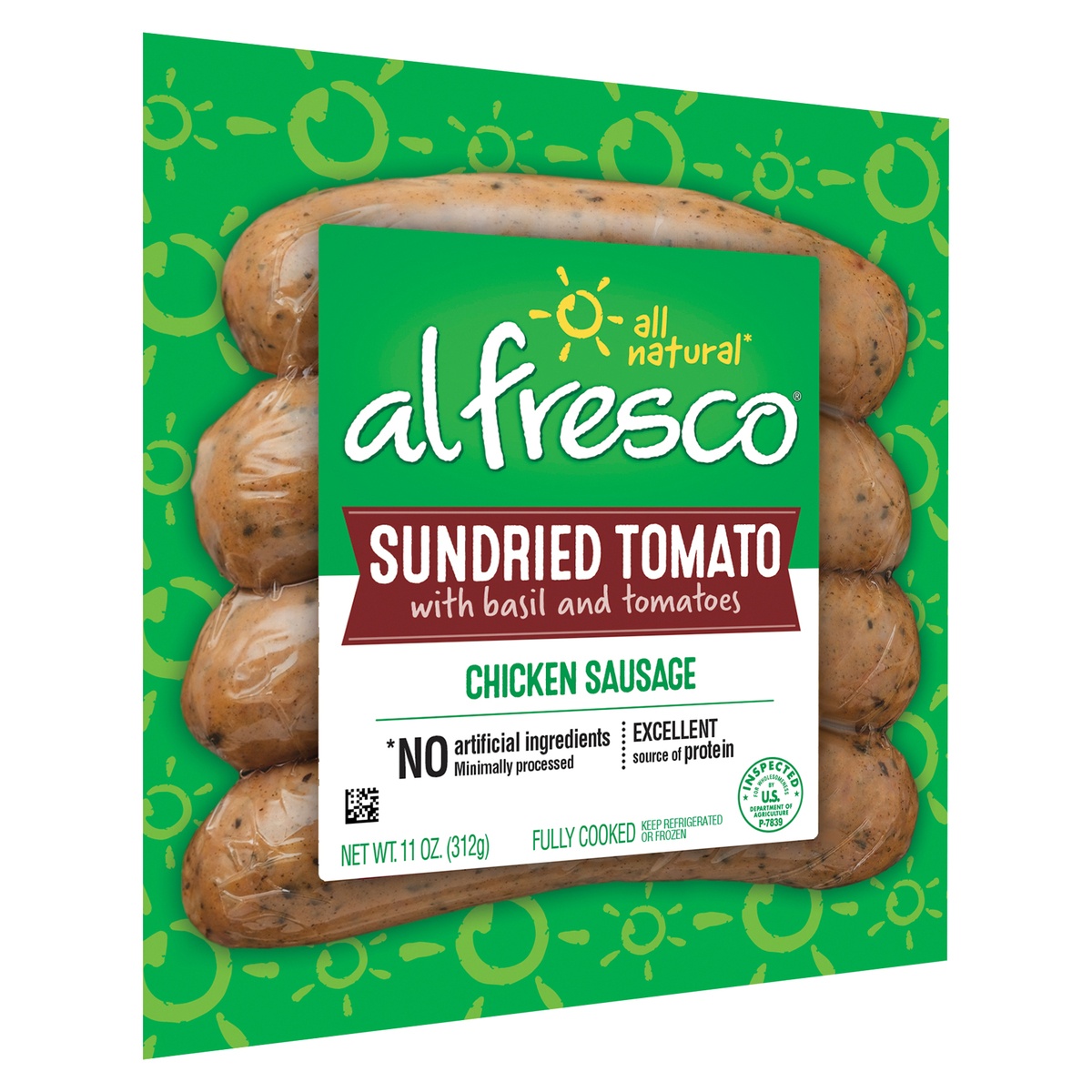 slide 2 of 11, Al Fresco Sundried Tomato Chicken Sausage, 11 oz