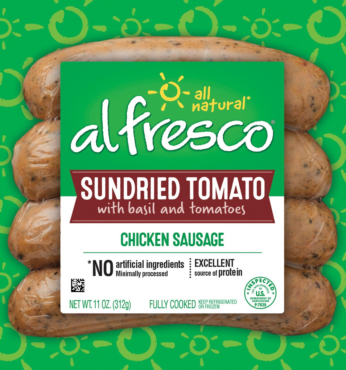 slide 6 of 9, Al Fresco Sundried Tomato Chicken Sausage 11 oz, 11 oz