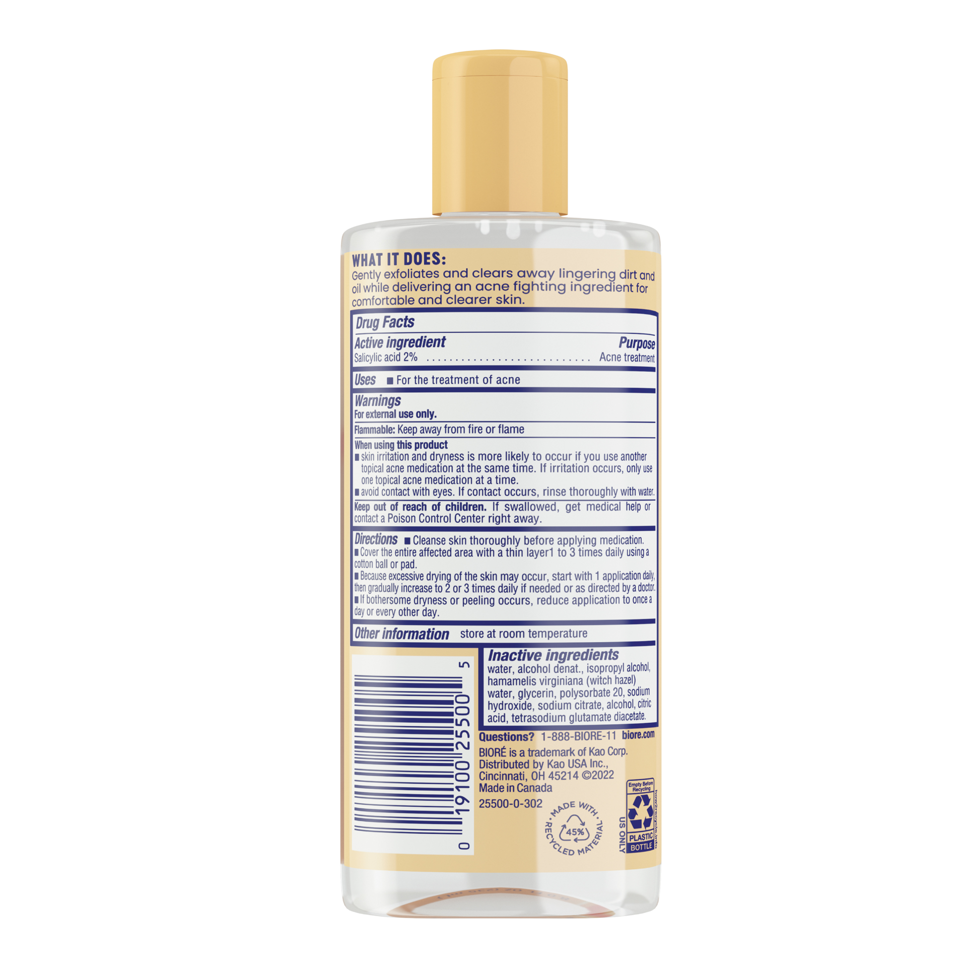 slide 5 of 5, Biore Clear & Breathable Witch Hazel Facial Toner, Toner for Acne Prone Skin, HSA/FSA Approved, 8 Fl Oz, 8 oz