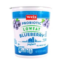 Weis Quality Blueberry Probiotic Lowfat Yogurt