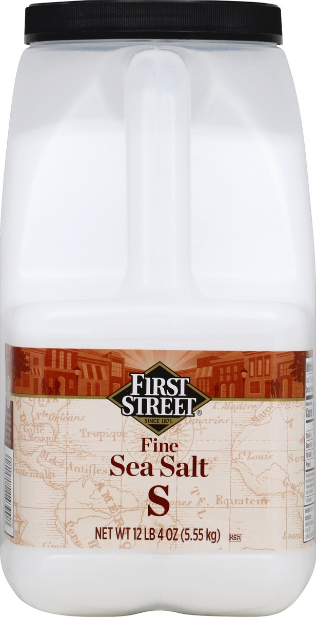 slide 3 of 6, First Street Fine Sea Salt, 6 oz