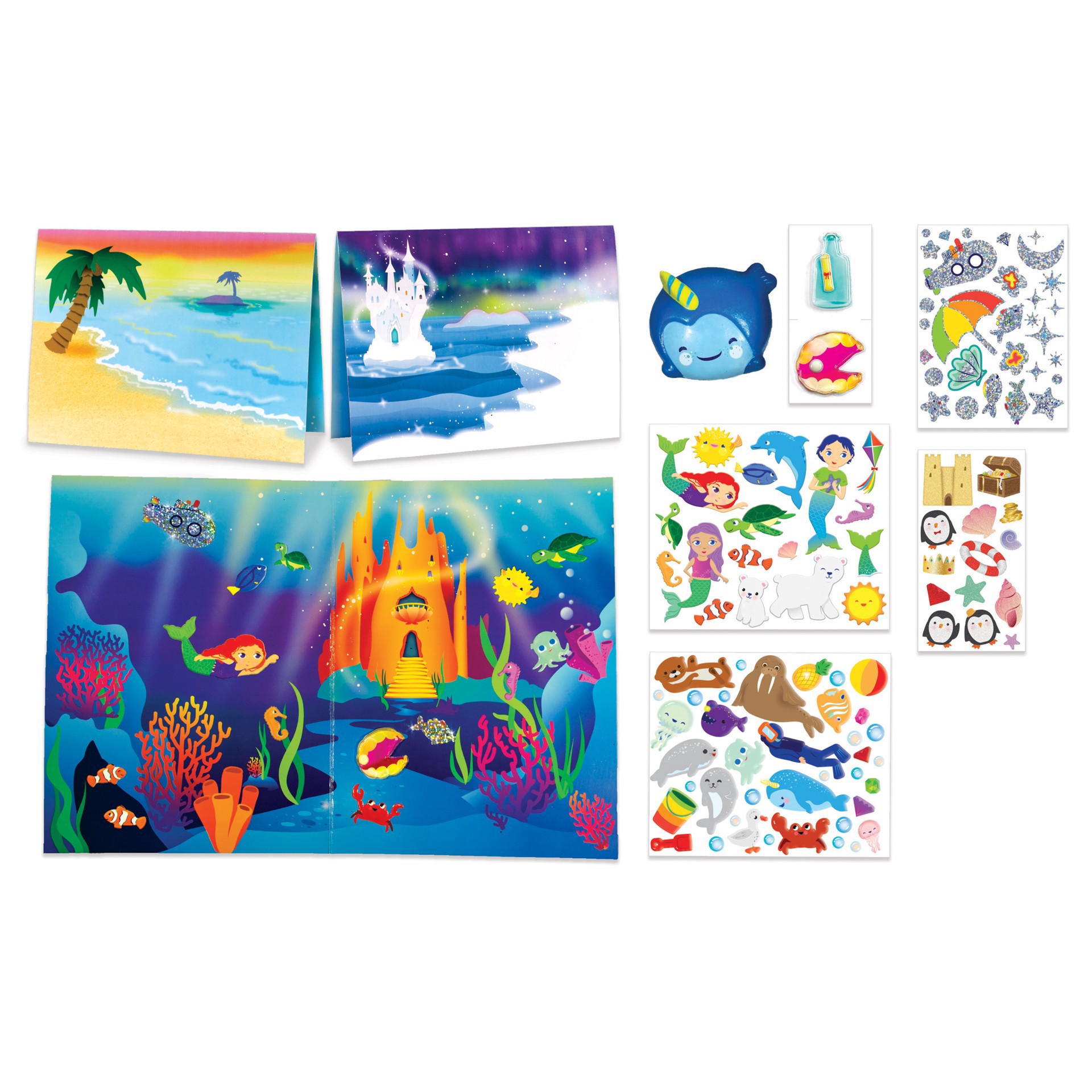 slide 2 of 11, Faber-Castell Creativity For Kids Undersea Sensory Stickers, 100 textured stickers