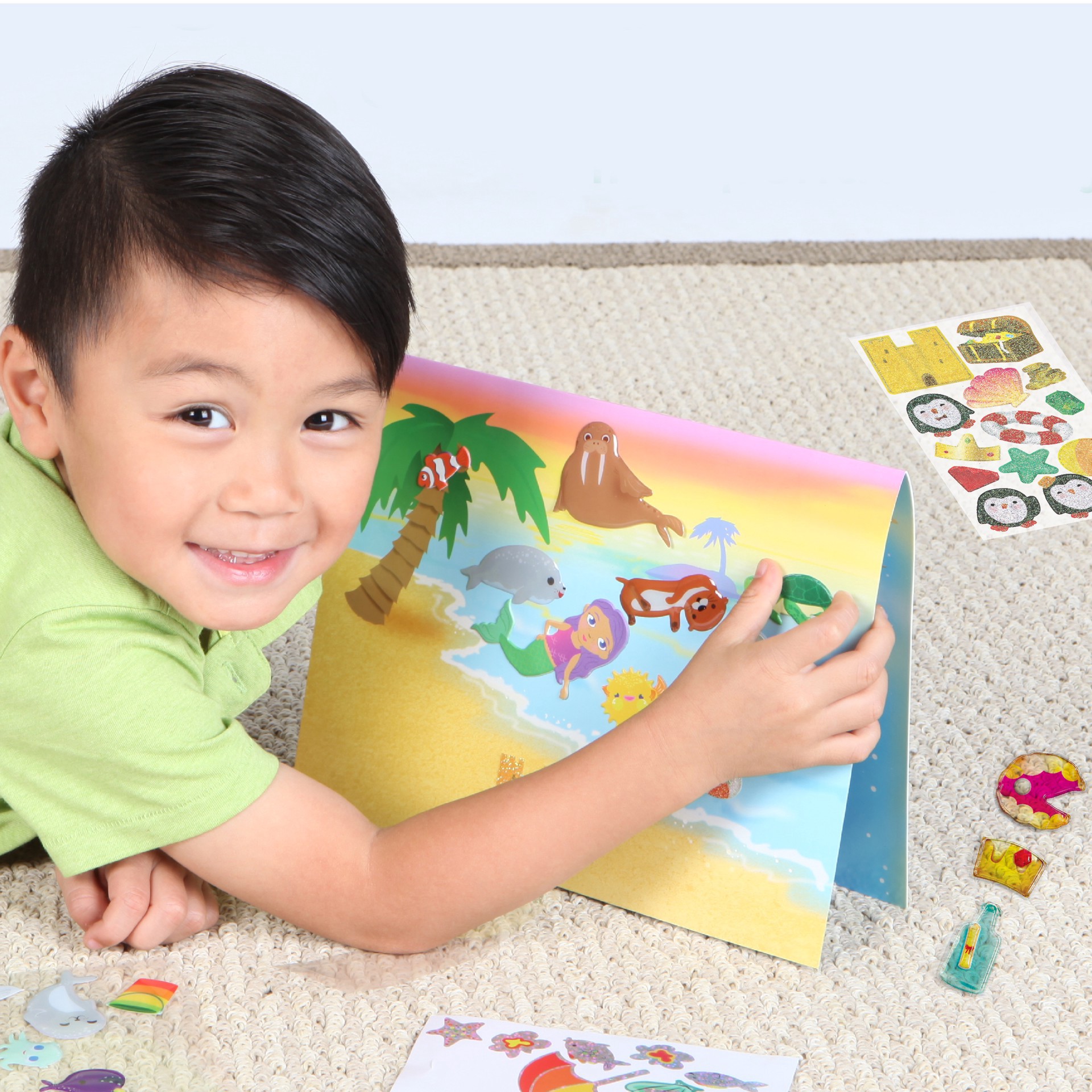 slide 7 of 11, Faber-Castell Creativity For Kids Undersea Sensory Stickers, 100 textured stickers