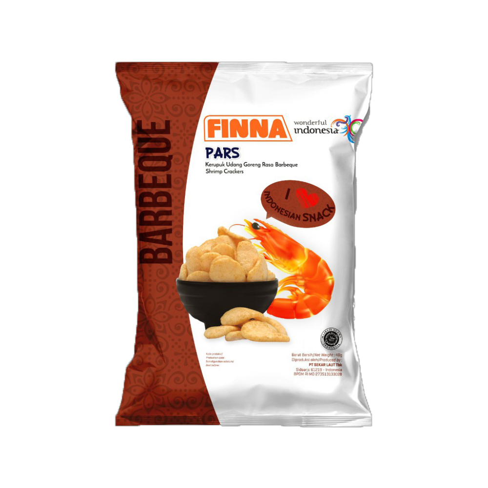 slide 1 of 1, Finna Pars Bbq Shrimp Crackers, 1.4 oz