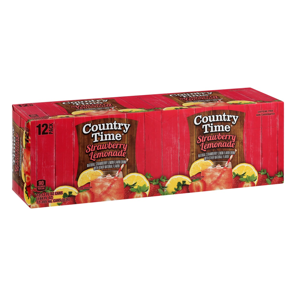 slide 2 of 12, Country Time 12 Pack Strawberry Lemonade Lemonade 12.0 ea - 12 ct, 12 ct