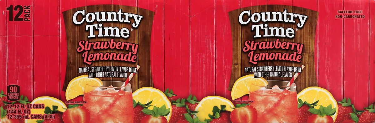 slide 9 of 12, Country Time 12 Pack Strawberry Lemonade Lemonade 12.0 ea - 12 ct, 12 ct