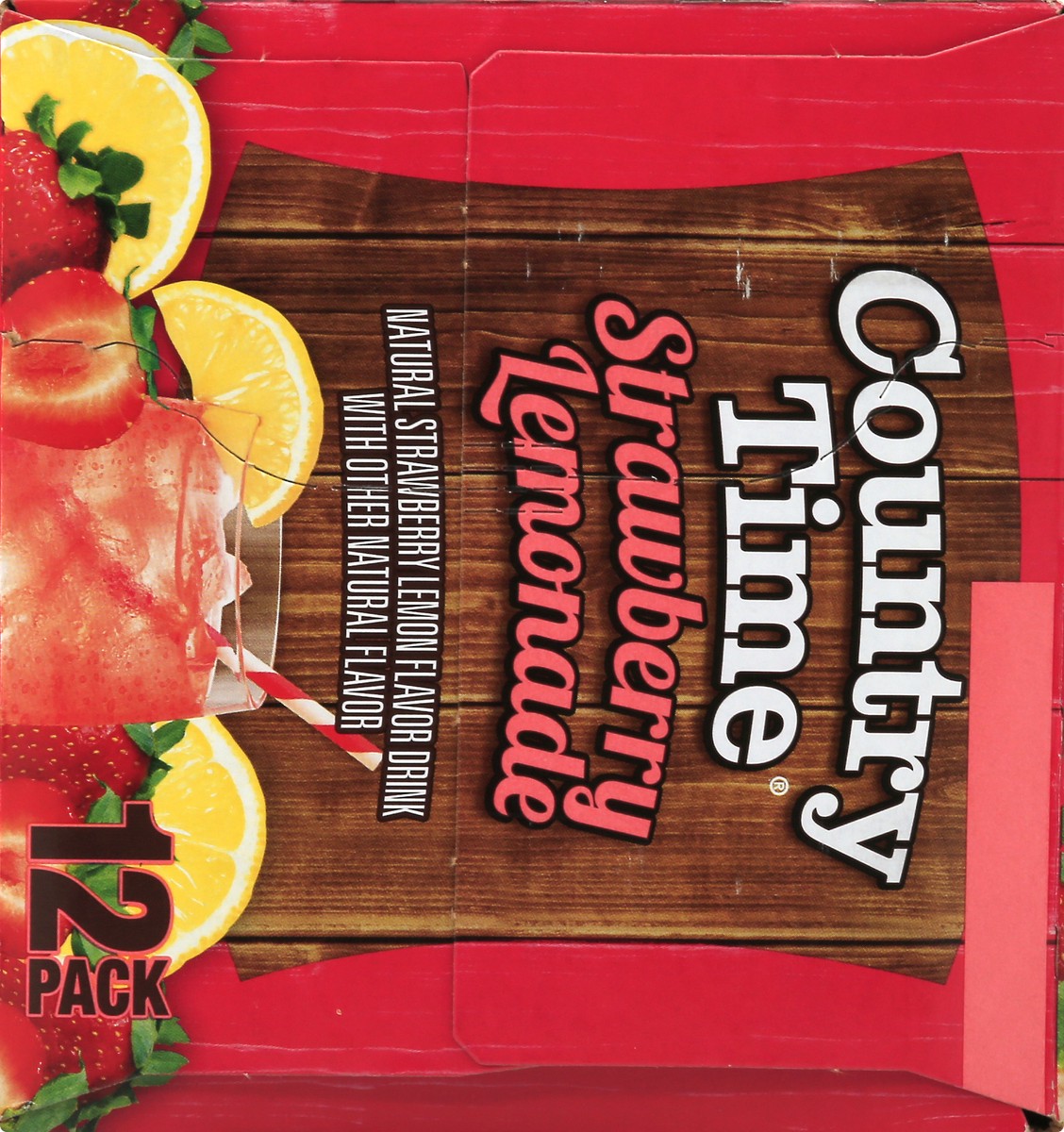 slide 11 of 12, Country Time 12 Pack Strawberry Lemonade Lemonade 12.0 ea - 12 ct, 12 ct