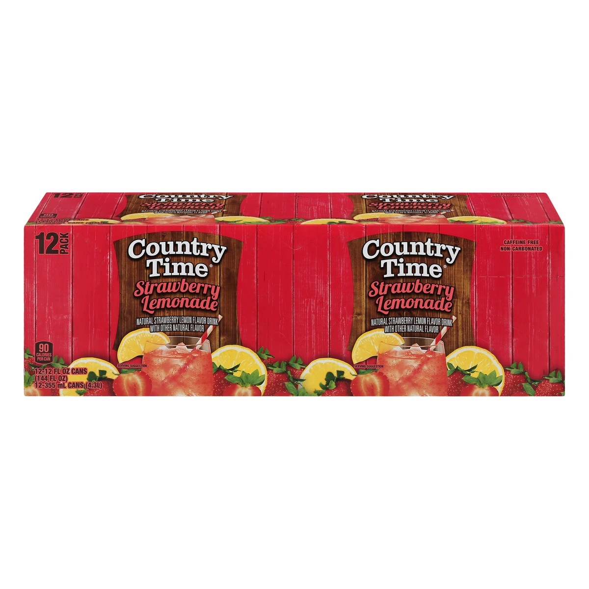 slide 1 of 12, Country Time 12 Pack Strawberry Lemonade Lemonade 12.0 ea - 12 ct, 12 ct