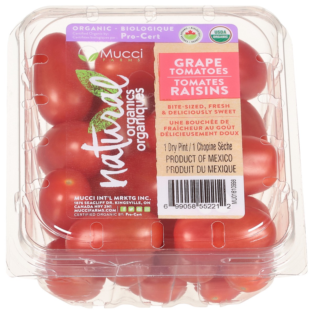 slide 9 of 12, Mucci Farms Organic Grape Tomatoes 1 pt, 1 pint