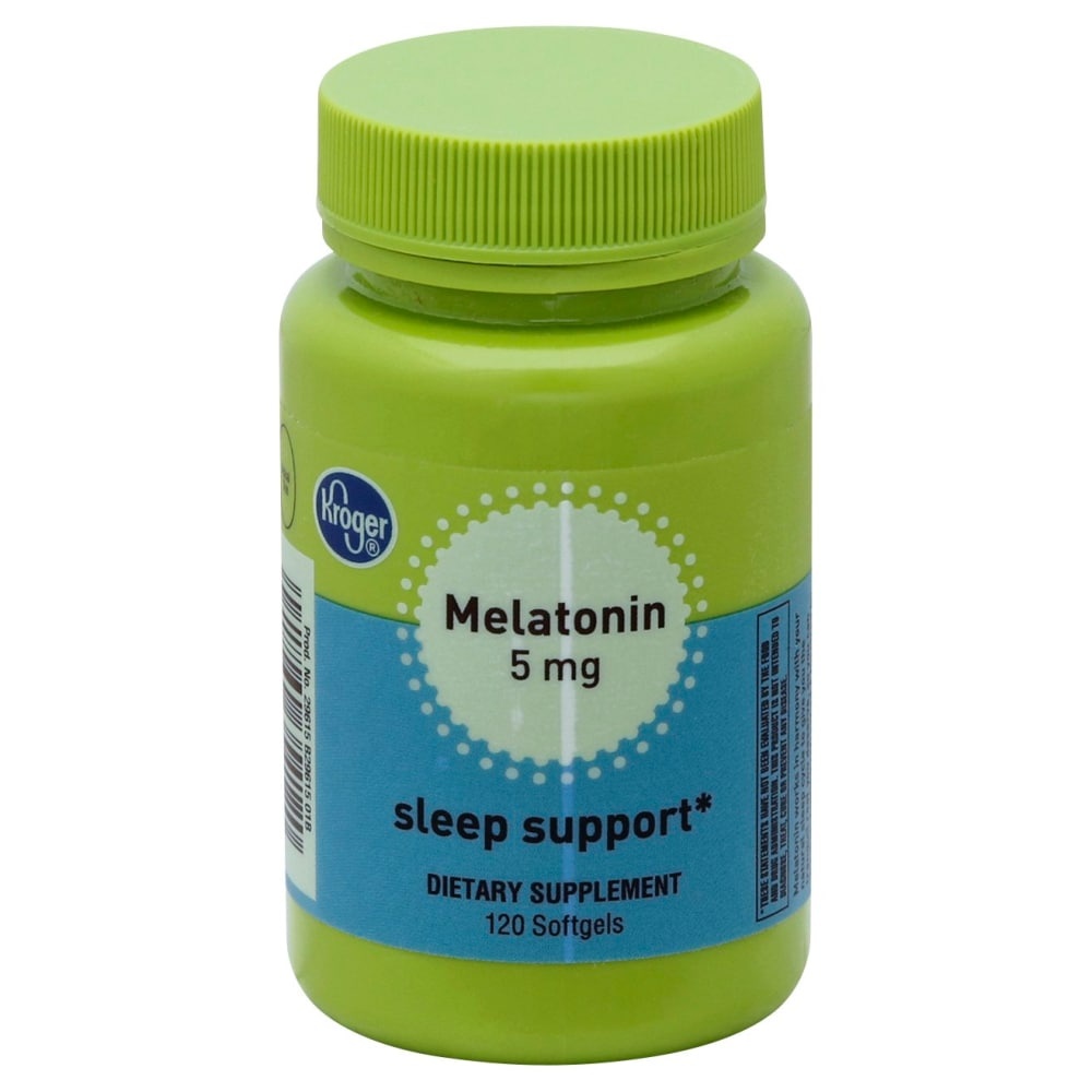 slide 1 of 1, Kroger Melatonin 5 Mg Sleep Support Softgels, 120 ct