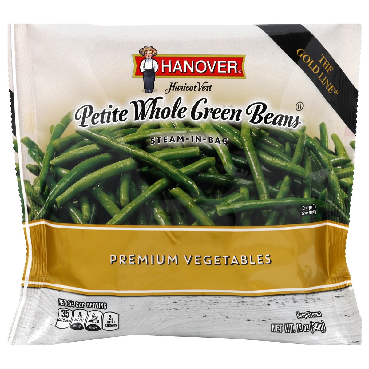 slide 1 of 10, Hanover Petite Whole Green Beans 12 oz, 