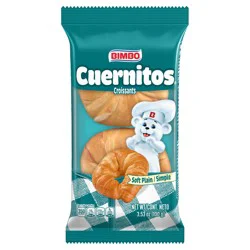 Bimbo Cuernitos Plain Croissants, 2 count, 3.53 oz