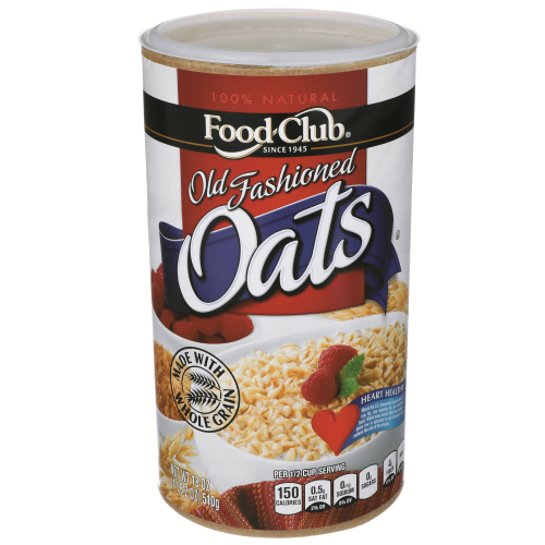 slide 1 of 1, Food Club Old Fashion Oats Cereal, 18 oz