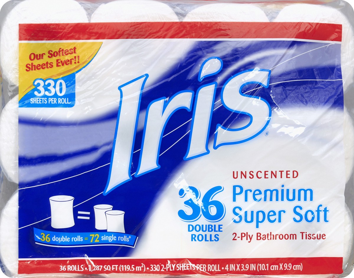 slide 7 of 8, IRIS Bathroom Tissues 36 ea, 36 ct