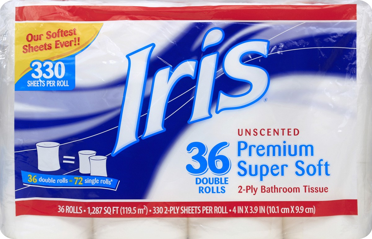 slide 8 of 8, IRIS Bathroom Tissues 36 ea, 36 ct