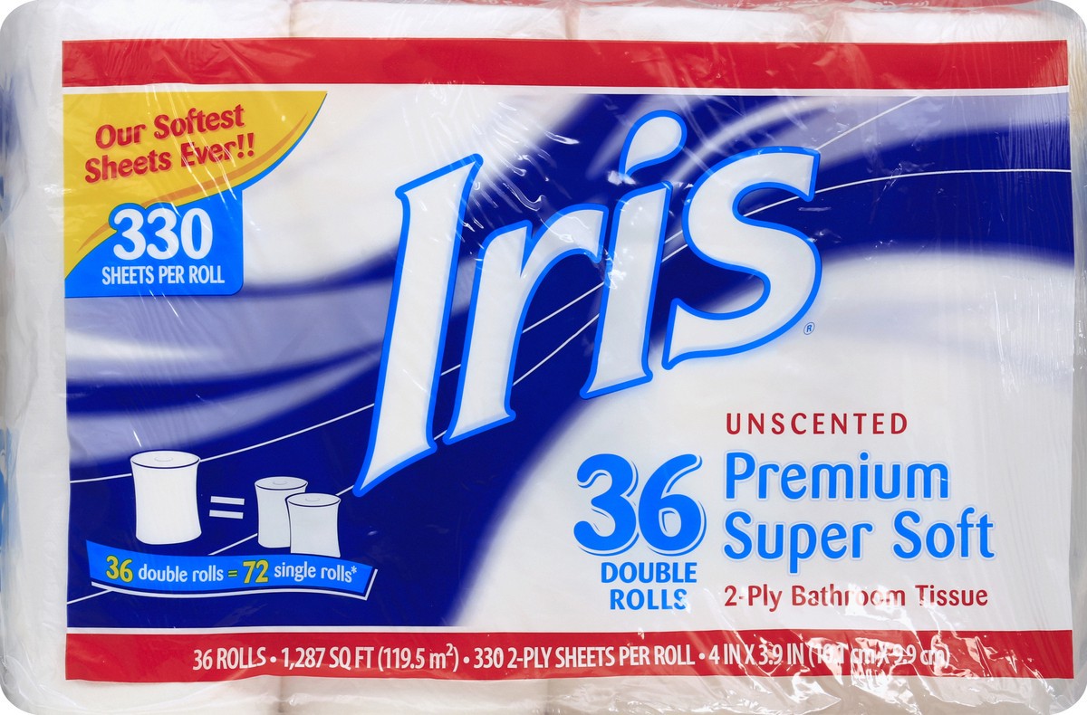 slide 1 of 8, IRIS Bathroom Tissues 36 ea, 36 ct