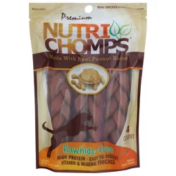 Nutri Chomps Rawhide-Free Peanut Butter Dog Treats - 4 ea