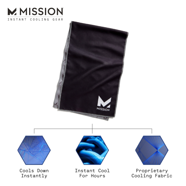 slide 11 of 13, Mission Original Cooling Towel Black, 1 ct