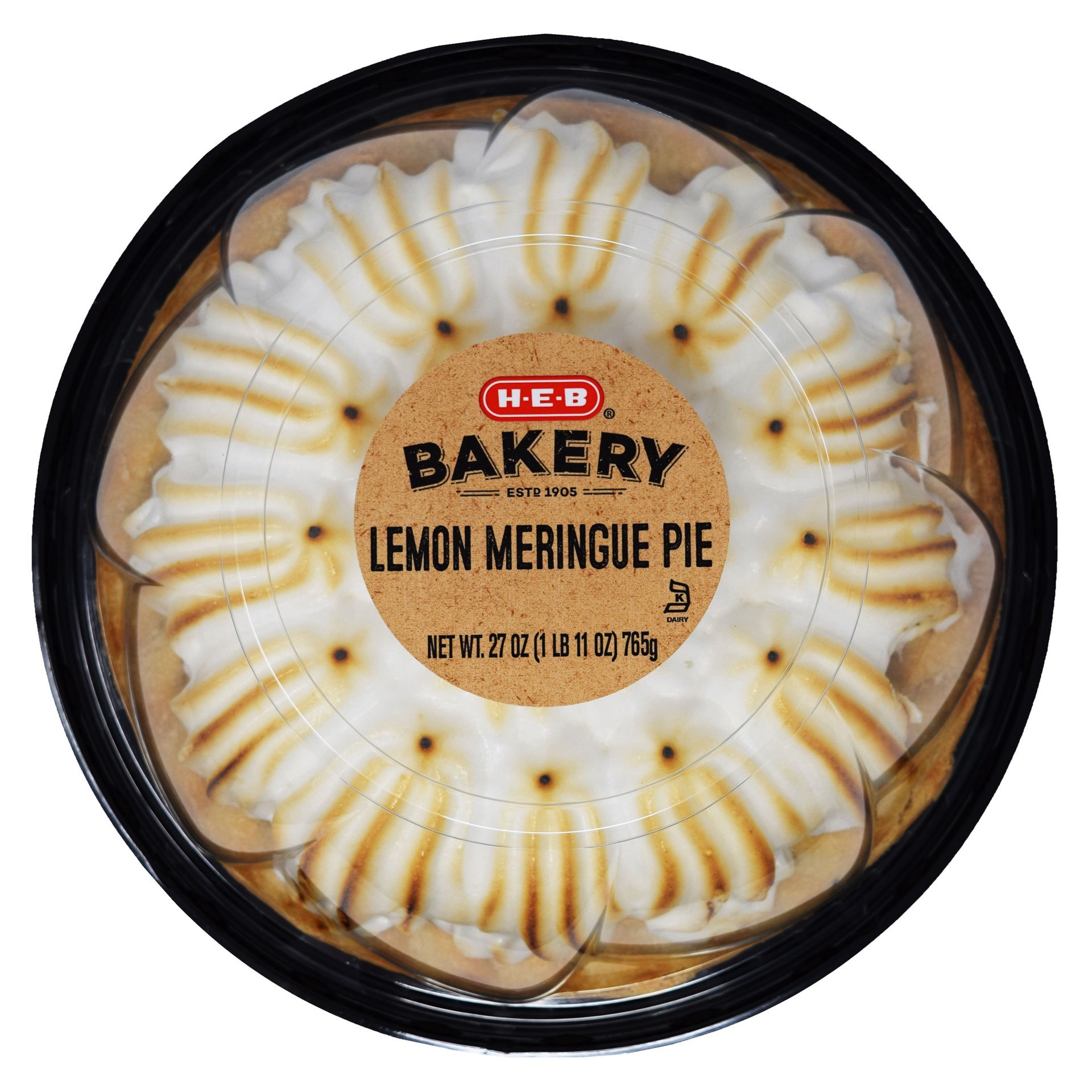 slide 1 of 1, H-E-B Bakery Lemon Meringue Pie, 1 ct
