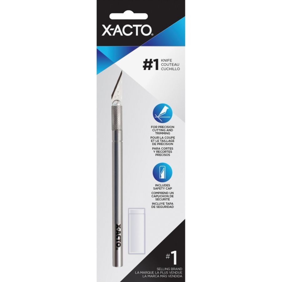 slide 2 of 2, X-Acto Precision Instruments Knife With Safety Cap Silver, 1 ct