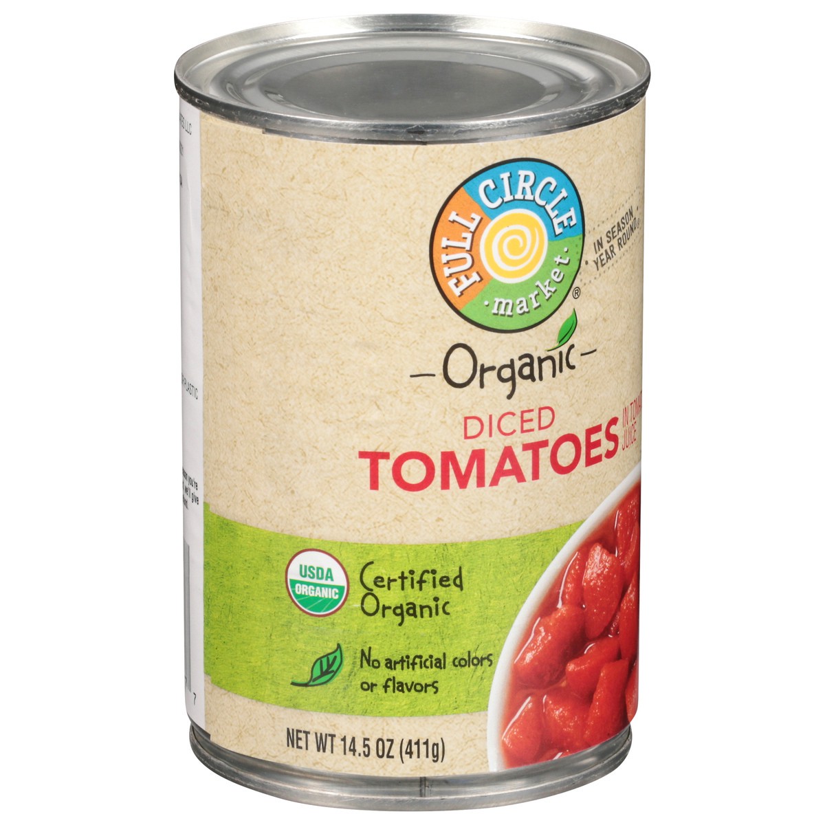 slide 8 of 11, Full Circle Market Organic Diced Tomatoes in Tomato Juice 14.5 oz, 14.5 oz